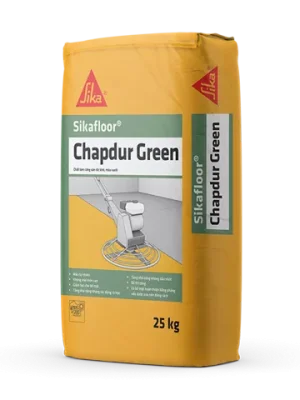 Sika Chapdur Green – Bột tăng cứng & chống mài mòn sàn bê tông màu xanh