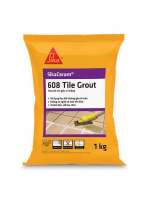 SikaCeram 608 Tile Grout – Keo chà ron gốc xi măng, chống nứt, chống thấm