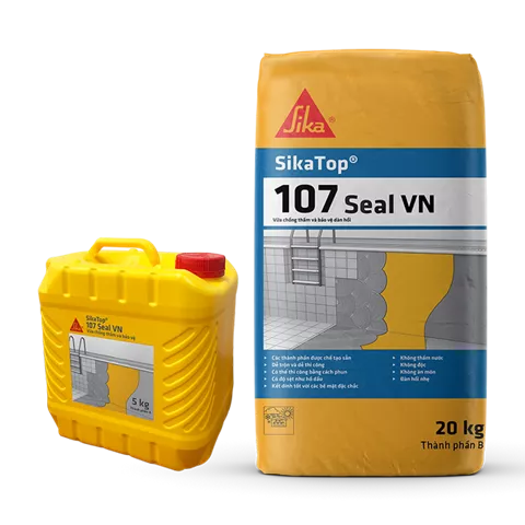 SikaTop 107 Seal VN – Vữa Chống Thấm & Bảo Vệ Đàn Hồi 2 Thành Phần